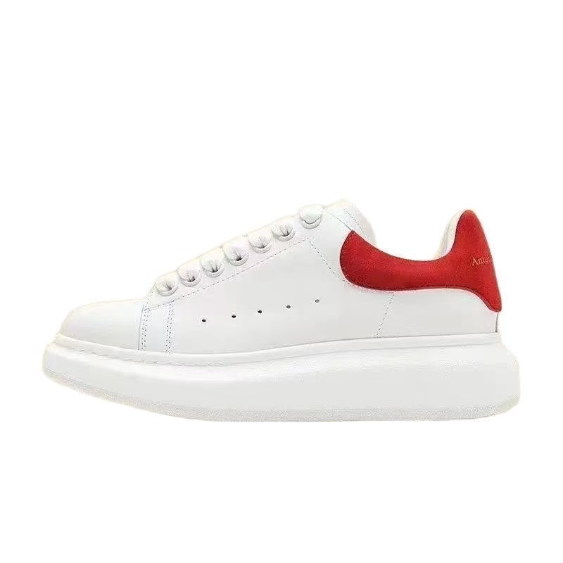 McQueen white red-heel platform sneakers