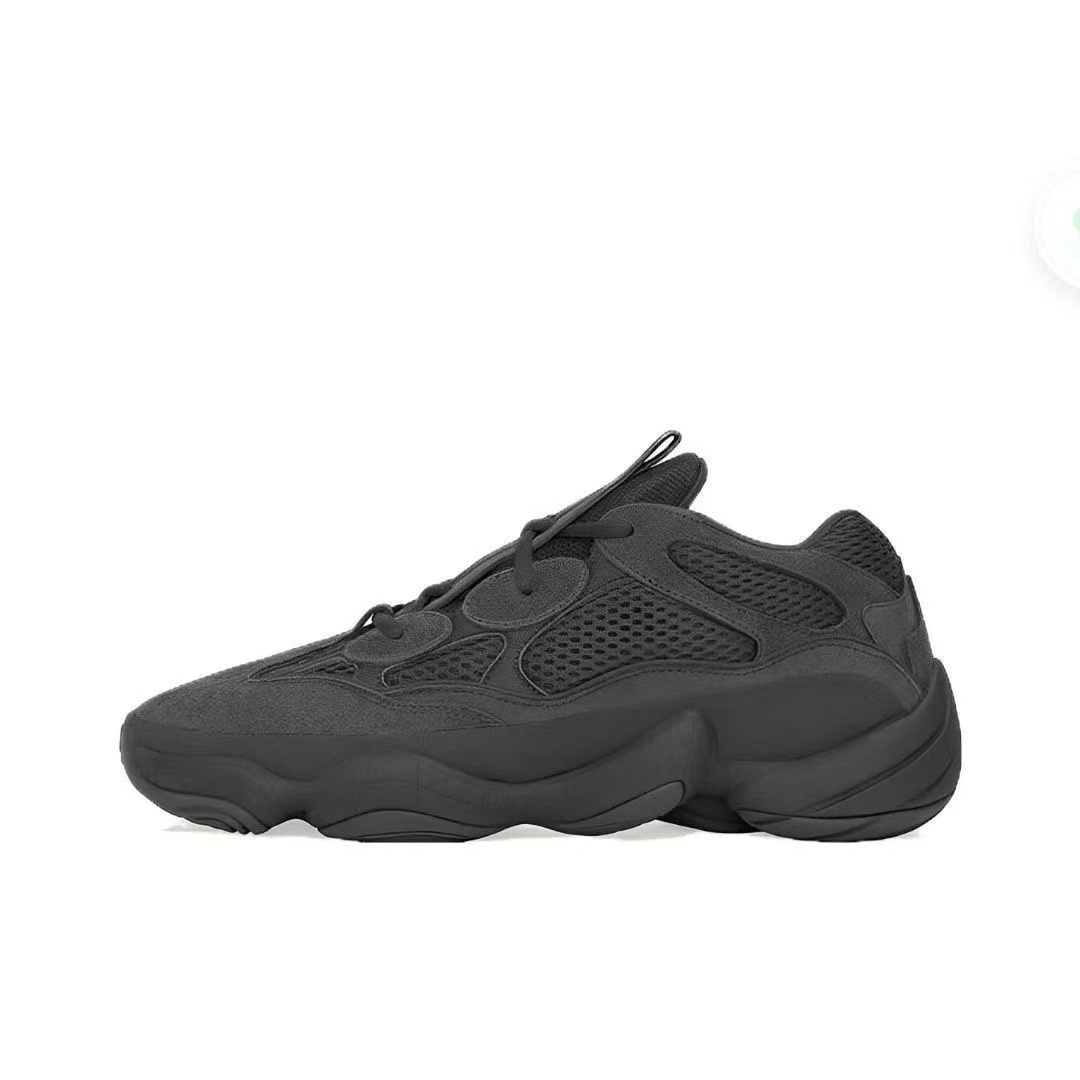 Yeezy Slide black chunky mesh sneakers