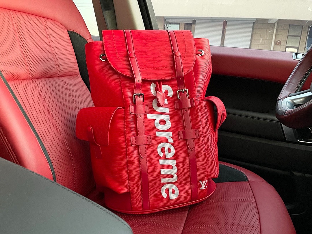 Louis Vuitton x Supreme Red Bag